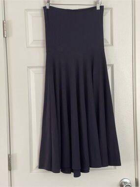 J. Crew Navy Casual Midi Skirt